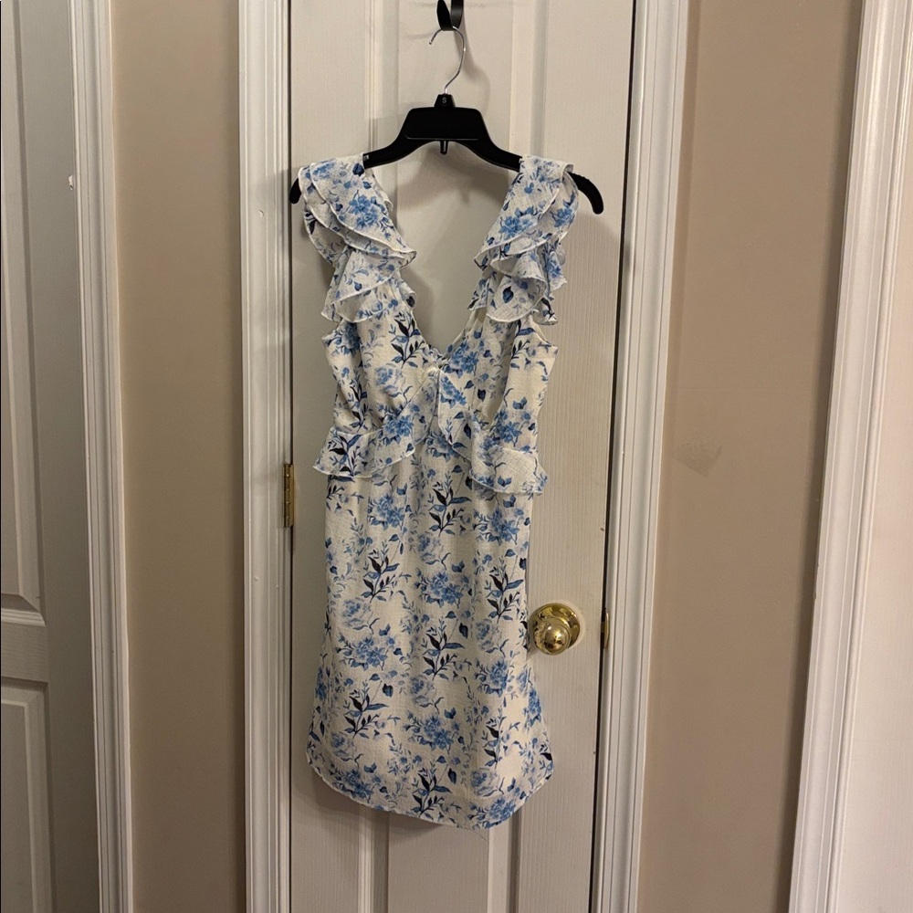 NWT Francesca's Collections Blue Floral Dress size medium